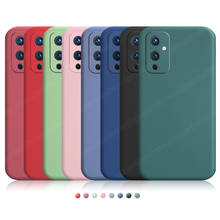 Para oneplus 9 pro caso de silicone líquido reunindo capa macia um mais 9 pro tpu à prova de choque caso do telefone de cor sólida para 1 + 9 pro cove 2024 - compre barato