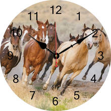 Wooden Wall Clocks Running Horses Simple Animal Cute Cat Antique Home Wall Watches for Teen Room Decoration 2024 - buy cheap