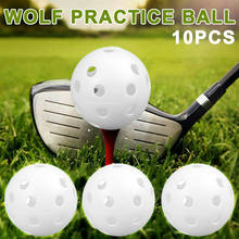10 шт. полые мячи для гольфа Пластиковые 41 мм портативные прочные для спортивных тренировок ALS88 2024 - купить недорого