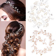 Western Wedding Fashion Headdress For Bride Handmade Wedding Crown Floral Pearl Hair Accessories Hairpin Ornaments 2024 - buy cheap