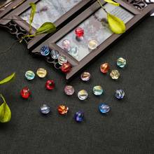 10 pcs/lot 8mm 10mm Beautiful Multicolor Gradient Shiny Glass Loose Spacer Beads Pumpkin Beads Handmade DIY Bracelet Accessories 2024 - buy cheap
