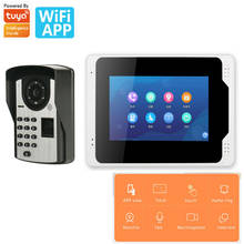 multi-language 7 inch Monitors Wifi Wireless Fingerprint Video Door Phone Doorbell Intercom System with Wired HD 1080P camera 2024 - buy cheap