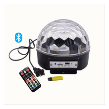 MBVKA 9 Colors LED Disco Ball MP3 Crystal Magic Ball Stage Lighting Effect DJ Party Christmas Sound Activated Light With Remote 2024 - buy cheap