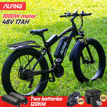 Alfina FX-02S 1000w super motor 48v 17ah bicicleta elétrica de montanha ebike mtb 45km/h 26 Polegada pneus à prova dwaterproof água bicicleta elétrica 2024 - compre barato