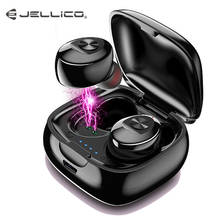 Jellico, настоящие беспроводные наушники, TWS, Bluetooth наушники, 5,0, свободные руки, наушники, спортивные, 3D, бас, водонепроницаемая гарнитура с зарядным устройством 2024 - купить недорого