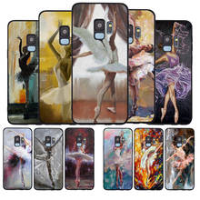 Black Soft Silicone cases Ballet Ballerina oil painting Phone Case For Samsung Galaxy S8 S9 S10 PLUS S10LITE NOTE8 NOTE9 NOTE10 2024 - buy cheap