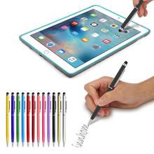 Стилус ручка сенсорный экран емкостный Универсальный карандаш-Стилус Шариковая ручка для samsung планшет для iPad для IPhone для huawei телефон 2024 - купить недорого
