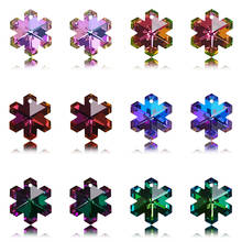 20mm Multicolor Iceflower Pendant Glass Beads Crystal Charms For Women Jewelry Making Necklaces DIY Earring Findings 10pcs/lot 2024 - buy cheap