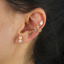 Gold Trendy Animal Earring-cuff Fashion Elegant Charming Snake Design Ear Cuff Earring for women lady wedding party Jewelry Gift 2024 - buy cheap