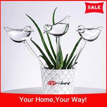 3 Pack Plant Waterer Self Watering Globes, Bird Shape Hand Blown Clear Glass Aqua Bulbs Vases Decoration Home for Flowers 2024 - buy cheap