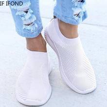 IF IFOND Women's Ankle Shoes Ladies Flat Loafers Fashion Woman Sock Knitted Sneaker Ladies Slip On Breathable Soft Casual Shoes 2024 - buy cheap