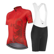 Conjunto de Jersey de ciclismo para mujer, ropa de secado rápido, con almohadilla de Gel y babero, transpirable, para bicicleta de carretera y MTB, China, verano, 2021 2024 - compra barato