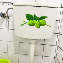 Zttzdy adesivos de decoração de plantas verdes frescas para banheiro, 25.4x11cm, acessórios de parede para quarto de casa 2024 - compre barato