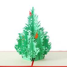 Creative Laser Cut 3D Pop Up Hollow Christmas Tree Greeting Card Handmade Blessing Postcard Thank You Card Paper Craft FZ314 2024 - buy cheap