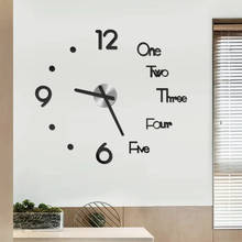 New 3D DIY Large Wall Clock Modern Design Wall Sticker Clock Silent Home Decor Living Room Acrylic Mirror Nordic Wall Clock U3 2024 - buy cheap