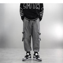 Mens Streetwear Cargo Pants 2020 Autumn New Men Joggers Sweatpant Male Pockets Harem Pants Korean Hip Hop Sports Baggy Trousers 2024 - buy cheap