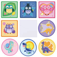 Dibujos animados de Baby Shower de tarjetas adornos para fiesta de cumpleaños dinosaurio tarjetas de invitación sobres niños partido favores 2024 - compra barato