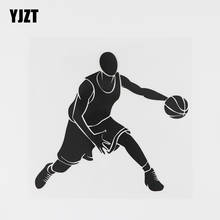 Yjzt 13.3cmx12.3cm equipe jogador de basquete esportes homem bola decalque vinil etiqueta do carro preto/prata 8a-0751 2024 - compre barato