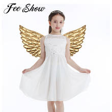 FEESHOW Children Make Up Costumes For Kids Boys Girls Wing Angel Halloween Christmas Masquerade Cosplay Costume Rave Accessories 2024 - buy cheap