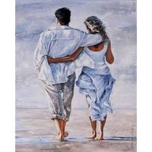 GATYZTORY 60x75cm Frame Diy Painting By Numbers Beach Lovers Figure Picture By Numbers Modern Wall Art Canvas For Diy Gift 2024 - buy cheap