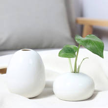 Mini Flower Vase Small Ceramic Succulents White Plants Pots Binsai Flowerpot Stand for Flowers Home Decor Table Balcony Planters 2024 - buy cheap