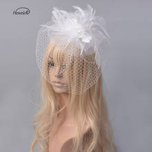 Sombrero de malla para niña y mujer, accesorio para el pelo, tocado, tocado, accesorios de fiesta, Color blanco 2024 - compra barato