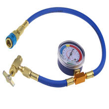 Car AC Air Conditioning R134A Refrigerant Recharge Hose w/ Pressure Gauge Measuring Kit Copper Auto Car Accessories 2024 - buy cheap
