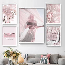 Wall Art Posters And Prints Pink Flowers Woman Phalaenopsis Landscape Mountain Quotes Canvas Painting For Living Room Pictures 2024 - buy cheap