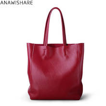 ANAWISHARE Women Handbag Genuine Leather Shoulder Bag Cowhide Real Leather Bags Ladies Totes Cow Leather Handbags Bolsa Feminina 2024 - buy cheap