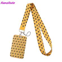 Ransitu-Correa de cuello R1848 para llaves, cordón amarillo de abeja para tarjetas de identificación, correas de teléfono para gimnasio, soporte de insignia USB, cuerda para colgar, cordón de Lariat 2024 - compra barato