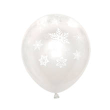 Decoración de fiesta de cumpleaños para niños, globos estampados de látex y nieve de 12 pulgadas, juguete de copo de nieve, 10 piezas 2024 - compra barato