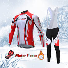 Inverno camisa de ciclismo 2021 lã térmica dos homens mountain bike roupas bib conjunto pro equipe roupas bicicleta mtb terno masculino vestido kit 2024 - compre barato