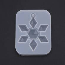 Silicone Mold Mirror DIY Snowflake Handmade Crafts Epoxy Resin Molds Silica Jewelry Making Pendant Crystal Necklace Decoration 2024 - buy cheap