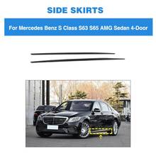 Carbon Fiber Side Body Skirts Kit Lip Bumper Cover for Mercedes-Benz S CLASS Sport S65 S63 AMG 4 Door 2014 - 2018 2024 - buy cheap