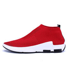 2020 новая спортивная обувь для мужчин дышащая Спортивная обувь Flyknit Супер светло-черные красные носки мужские кроссовки для бега 2024 - купить недорого