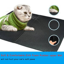 Водонепроницаемый коврик для кошачьего туалета EVA двухслойный кошачий наполнитель для ловли кошачьего туалета коврик для кошачьего туалета нескользящий коврик для чистки # T2G 2024 - купить недорого