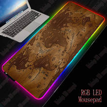 Mousepad com fio usb para jogos, mouse pad com luz de led rgb grande à prova d'água, 7 cores brilhantes para mouse de computador pc 2024 - compre barato