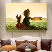 The Little Prince And Fox Fairy Tale Poster And Prints Kids Room Wall Art Canvas Painting Cartoon Picture For Child Room Decor 2024 - buy cheap