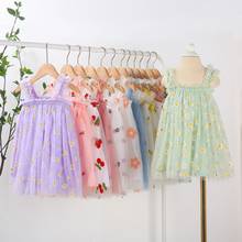 Baby Girls Tutu Dress Flower Embroidery Lace Toddler Summer Sleeveless Dresses Infant Princess Party Tulle Sundress 2024 - buy cheap