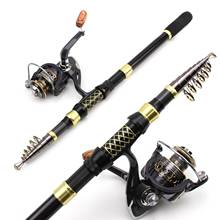 1.8m-3.6m Multifunction Fishing Rod Combos Telescopic Spinning Fishing Pole  Reels set for sea Rocky Travel Beginner fishing 2024 - buy cheap