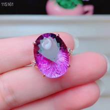 100% Natural And Real Amethyst Ring 925 Sterling Silver Fine Jewelry 2024 - buy cheap