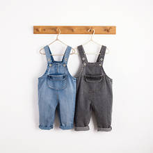Baby Boy Solid Denim Overalls Toddler Jean Bib Pants Infant Jumpsuit Kids Overalls Autumn Girls Outfits QZ175 2024 - buy cheap