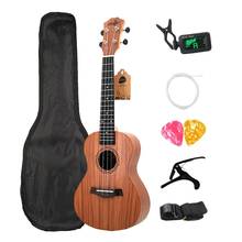 Kits de concierto de ukelele de 23 pulgadas, palisandro de 4 cuerdas, Mini Guitarra hawaiana con sintonizador de bolsa, correa de Capo, picaduras, instrumentos musicales 2024 - compra barato