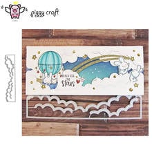 Piggy Craft metal cutting dies cut die mold Cloud border edge frame Scrapbook paper craft knife mould blade punch stencils dies 2024 - buy cheap