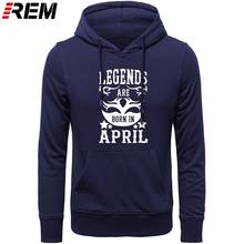 REM Novelty Legends Are Born In April Funny Birthday Gift Men's Cotton Man Cool Tops Raglan Sleeve Tops Hoodies, Sweatshirts 2024 - buy cheap