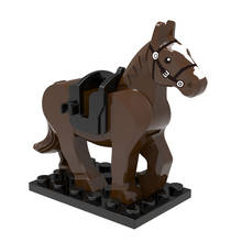 Military Series Figure Bricks Toy Ww2 Big Size Toys For Children DIY Building Blocks Educational Presents Brown War Horse 2024 - buy cheap