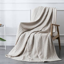 PHF домашнее текстильное хлопковое вафельное Тканое трикотажное одеяло для дома, покрывало для декора дивана, покрывало для декора кровати подростка, плед для кровати 2024 - купить недорого