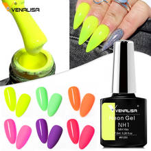 Neon Nail Gel Polish 7.5ml Fluorescent Green Yellow Colors Soak Off UV Gel Varnish Nail Art venalisa manicure matte effect 2024 - buy cheap