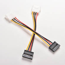 Cables de adaptador de corriente para disco duro SATA HDD, 2 unids/lote, 4 pines IDE Molex a 15 pines Serial ATA 2024 - compra barato