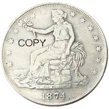 US Coins  Trade Dollar 1874 - PSCC copy Coins Silver Plated 2024 - buy cheap